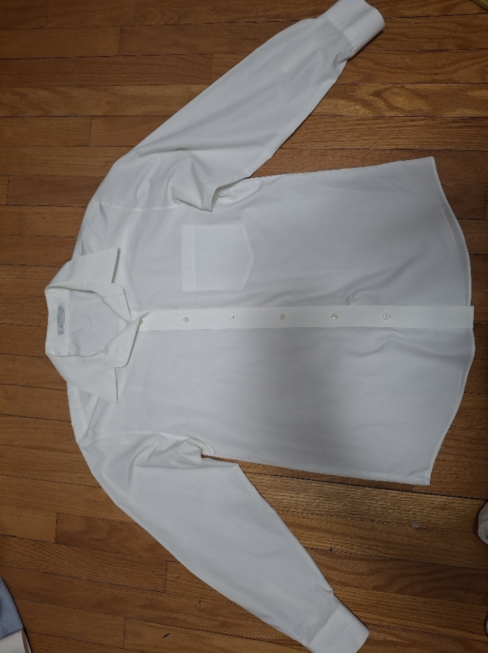 FOXCROFT NON-IRON Wrinkle Free Long Sleeve Button-down Dress Shirt WHITE XL New